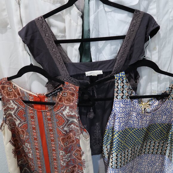 Blouse Tank Top Womens S/M Sleeveless Lightweight Flowy Breathable Bundle Lot - Picture 4 of 16